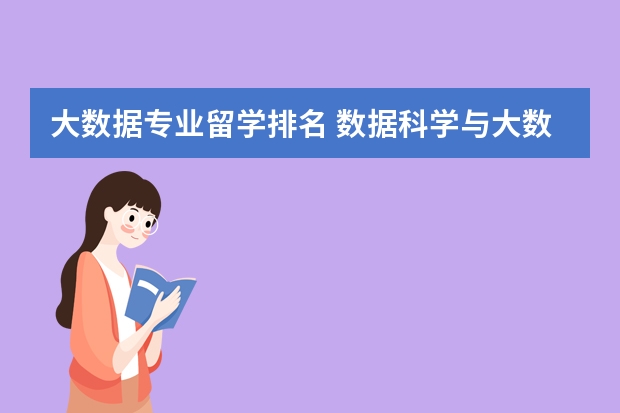 大数据专业留学排名 数据科学与大数据技术专业排名