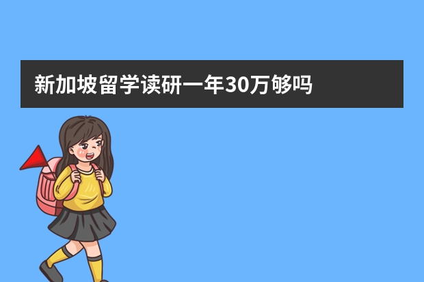 新加坡留学读研一年30万够吗