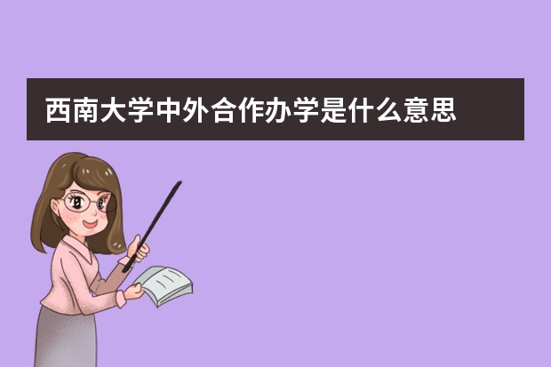 西南大学中外合作办学是什么意思