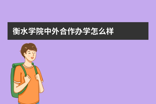 衡水学院中外合作办学怎么样