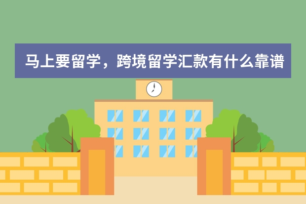 马上要留学，跨境留学汇款有什么靠谱的方式吗？