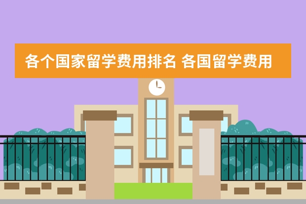 各个国家留学费用排名 各国留学费用排名